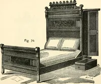 An illustration from Our homes and their adornments, or, How to build, finish, furnish and adorn a home, containing practical instructions for the building of homes, interior decoration, wood carving, scroll sawing, house painting, window hangings, screens, curtains, window gardening, incidental decorations, decorative-art needle-work, and economic landscape gardening; to which is added a household compendium of new, practical and valuable recipes, the whole being designed to make happy homes for happy people (1883)