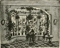 Picture 127 of 146 from Our homes and their adornments, or, How to build, finish, furnish and adorn a home, containing practical instructions for the building of homes, interior decoration, wood carving, scroll sawing, house painting, window hangings, screens, curtains, window gardening, incidental decorations, decorative-art needle-work, and economic landscape gardening; to which is added a household compendium of new, practical and valuable recipes, the whole being designed to make happy homes for happy people (1883), leaf 386