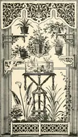 An illustration from Our homes and their adornments, or, How to build, finish, furnish and adorn a home, containing practical instructions for the building of homes, interior decoration, wood carving, scroll sawing, house painting, window hangings, screens, curtains, window gardening, incidental decorations, decorative-art needle-work, and economic landscape gardening; to which is added a household compendium of new, practical and valuable recipes, the whole being designed to make happy homes for happy people (1883)