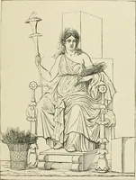An illustration from An outline history of painting for young people and students (1883)