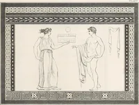 An illustration from Outlines from the figures and compositions upon the Greek, Roman, and Etruscan vases of the late Sir William Hamilton; with engraved borders (1804)