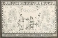 An illustration from Outlines from the figures and compositions upon the Greek, Roman, and Etruscan vases of the late Sir William Hamilton; with engraved borders (1804)