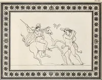 An illustration from Outlines from the figures and compositions upon the Greek, Roman, and Etruscan vases of the late Sir William Hamilton; with engraved borders (1804)