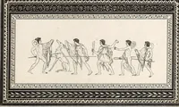 An illustration from Outlines from the figures and compositions upon the Greek, Roman, and Etruscan vases of the late Sir William Hamilton; with engraved borders (1804)