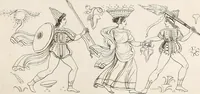 An illustration from Outlines from the figures and compositions upon the Greek, Roman, and Etruscan vases of the late Sir William Hamilton; with engraved borders (1804)
