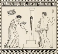An illustration from Outlines from the figures and compositions upon the Greek, Roman, and Etruscan vases of the late Sir William Hamilton; with engraved borders (1804)
