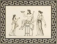 An illustration from Outlines from the figures and compositions upon the Greek, Roman, and Etruscan vases of the late Sir William Hamilton; with engraved borders (1804)
