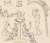 An illustration from Outlines from the figures and compositions upon the Greek, Roman, and Etruscan vases of the late Sir William Hamilton; with engraved borders (1804)