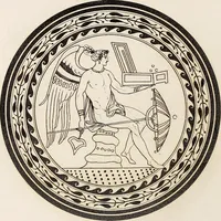 An illustration from Outlines from the figures and compositions upon the Greek, Roman, and Etruscan vases of the late Sir William Hamilton; with engraved borders (1804)