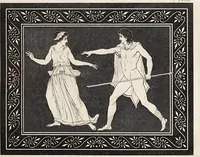 An illustration from Outlines from the figures and compositions upon the Greek, Roman, and Etruscan vases of the late Sir William Hamilton; with engraved borders (1804)