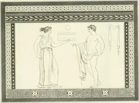 An illustration from Outlines from the figures and compositions upon the Greek, Roman, and Etruscan vases of the late Sir William Hamilton with engraved borders (1804)