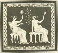 An illustration from Outlines from the figures and compositions upon the Greek, Roman, and Etruscan vases of the late Sir William Hamilton with engraved borders (1804)