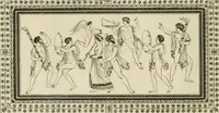 An illustration from Outlines from the figures and compositions upon the Greek, Roman, and Etruscan vases of the late Sir William Hamilton with engraved borders (1804)