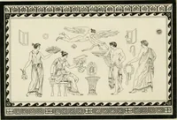 An illustration from Outlines from the figures and compositions upon the Greek, Roman, and Etruscan vases of the late Sir William Hamilton with engraved borders (1804)