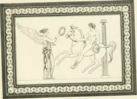 An illustration from Outlines from the figures and compositions upon the Greek, Roman, and Etruscan vases of the late Sir William Hamilton with engraved borders (1804)