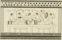 An illustration from Outlines from the figures and compositions upon the Greek, Roman, and Etruscan vases of the late Sir William Hamilton with engraved borders (1804)