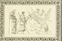 An illustration from Outlines from the figures and compositions upon the Greek, Roman, and Etruscan vases of the late Sir William Hamilton with engraved borders (1804)