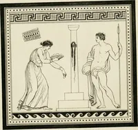 An illustration from Outlines from the figures and compositions upon the Greek, Roman, and Etruscan vases of the late Sir William Hamilton with engraved borders (1804)