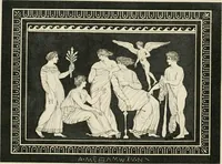 An illustration from Outlines from the figures and compositions upon the Greek, Roman, and Etruscan vases of the late Sir William Hamilton with engraved borders (1804)