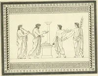 An illustration from Outlines from the figures and compositions upon the Greek, Roman, and Etruscan vases of the late Sir William Hamilton with engraved borders (1804)