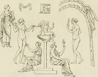 An illustration from Outlines from the figures and compositions upon the Greek, Roman, and Etruscan vases of the late Sir William Hamilton with engraved borders (1804)