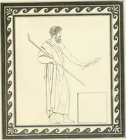 An illustration from Outlines from the figures and compositions upon the Greek, Roman, and Etruscan vases of the late Sir William Hamilton with engraved borders (1804)