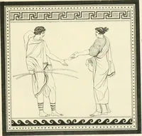 An illustration from Outlines from the figures and compositions upon the Greek, Roman, and Etruscan vases of the late Sir William Hamilton with engraved borders (1804)