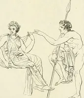 An illustration from Outlines from the figures and compositions upon the Greek, Roman, and Etruscan vases of the late Sir William Hamilton with engraved borders (1804)