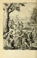 An illustration from Ovid's Metamorphosis : Englished, mythologiz'd, and represented in figures. An essay to the translation of Virgil's Æneis (1632)