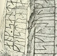 An illustration from De danske runemindesmaerker, forklarede (1864)