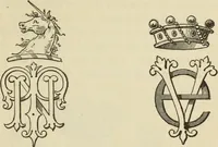 An illustration from The painters' encyclopædia. Containing definitions of all important words in the art of plain and artistic painting, with details of practice in coach, carriage, railway car, house, sign and ornamental painting, including graining, marbling ... and valuable hints and helps in scene painting, porcelain painting, plain painting, distemper painting, and all work in which a brush, pencil or palette is used (1887)