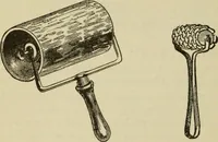 An illustration from The painters' encyclopædia. Containing definitions of all important words in the art of plain and artistic painting, with details of practice in coach, carriage, railway car, house, sign and ornamental painting, including graining, marbling ... and valuable hints and helps in scene painting, porcelain painting, plain painting, distemper painting, and all work in which a brush, pencil or palette is used (1887)