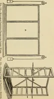 An illustration from The painters' encyclopædia. Containing definitions of all important words in the art of plain and artistic painting, with details of practice in coach, carriage, railway car, house, sign and ornamental painting, including graining, marbling ... and valuable hints and helps in scene painting, porcelain painting, plain painting, distemper painting, and all work in which a brush, pencil or palette is used (1887)