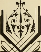 An illustration from The painters' encyclopædia. Containing definitions of all important words in the art of plain and artistic painting, with details of practice in coach, carriage, railway car, house, sign and ornamental painting, including graining, marbling ... and valuable hints and helps in scene painting, porcelain painting, plain painting, distemper painting, and all work in which a brush, pencil or palette is used (1887)