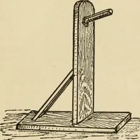An illustration from The painters' encyclopædia. Containing definitions of all important words in the art of plain and artistic painting, with details of practice in coach, carriage, railway car, house, sign and ornamental painting, including graining, marbling ... and valuable hints and helps in scene painting, porcelain painting, plain painting, distemper painting, and all work in which a brush, pencil or palette is used (1887)