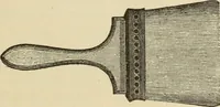 An illustration from The painters' encyclopædia. Containing definitions of all important words in the art of plain and artistic painting, with details of practice in coach, carriage, railway car, house, sign and ornamental painting, including graining, marbling ... and valuable hints and helps in scene painting, porcelain painting, plain painting, distemper painting, and all work in which a brush, pencil or palette is used (1887)