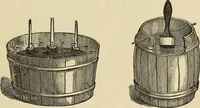 An illustration from The painters' encyclopædia. Containing definitions of all important words in the art of plain and artistic painting, with details of practice in coach, carriage, railway car, house, sign and ornamental painting, including graining, marbling ... and valuable hints and helps in scene painting, porcelain painting, plain painting, distemper painting, and all work in which a brush, pencil or palette is used (1887)