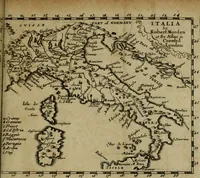 An illustration from The painters voyage of Italy : in which all the most famous paintings of the most eminent masters are particularised, as they are preserved in the several cities of Italy : chiefly related to their altar-pieces, and such other paintings as are ornamental in their churches : and also many choice pictures, kept as jewels, in the palaces of particular persons : whereunto is added that excellent collection of Signior Septale, in his closet at Milan ... (1679)