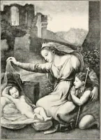 An illustration from Paintings of the Louvre, Italian and Spanish (1905)