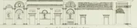 An illustration from Palais, maisons, et autres édifices modernes, dessinés a Rome; : publiés a Paris (1798)
