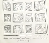 An illustration from Pami︠a︡tniki moskovskoĭ drevnosti, s prisovokuplenīem ocherka monumentalʹnoĭ istorīi Moskvy i drevnikh vidov i planov drevneĭ stolit︠s︡y (1842)