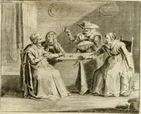 An illustration from Pampiere wereld, ofte, Wereldsche oeffeninge : waer in begrepen zijn meest alle de rijmen en werken (1681)
