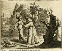 An illustration from Pampiere wereld, ofte, Wereldsche oeffeninge : waer in begrepen zijn meest alle de rijmen en werken (1681)