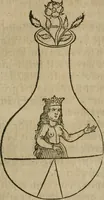 An illustration from Pandora, das ist, Die edleste Gab Gottes, oder, Der werde vnnd heilsamme Stein der Weysen, mit welchem die alten Philosophi, auch Theophrastus Paracelsus, die vnvolkom[m]ene Metallen, durch Gewalt des Fewrs verbessert, sampt allerley schädliche vnd unheilsame Kranckheiten, innerlich vnd eusserlich haben vertrieben : ein Guldener Schatz, welcher durch einen Liebhaber diser Kunst, von seinem Untergang errettet ist worden, vnnd zu Nutz allen Menschen, fürnem[m]lich den Liebhabern der Paracelsischen Artzney, erst jetz in Truck verfertiget (1582)