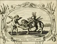 Picture 16 of 50 from Panegyricus aeternaturae gloriae invictissimo semper hostium triumphatori ... Ioanni Christophoro Königsmarchio ... destinatus : atq[ue] hoc die, qui laudum ipsius primus factorum supremus est, non dolori at solatio, non funeri sed splendori, coelo orbi posteris in gloriam famam exemplum expositus ... (1663), leaf 87
