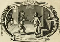 Picture 19 of 50 from Panegyricus aeternaturae gloriae invictissimo semper hostium triumphatori ... Ioanni Christophoro Königsmarchio ... destinatus : atq[ue] hoc die, qui laudum ipsius primus factorum supremus est, non dolori at solatio, non funeri sed splendori, coelo orbi posteris in gloriam famam exemplum expositus ... (1663), leaf 89