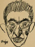 An illustration from Panoptikuma : irók és hirlapirók karrikaturái (1913)