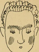 An illustration from Panoptikuma : irók és hirlapirók karrikaturái (1913)
