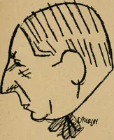 An illustration from Panoptikuma : irók és hirlapirók karrikaturái (1913)