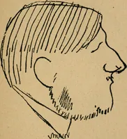An illustration from Panoptikuma : irók és hirlapirók karrikaturái (1913)